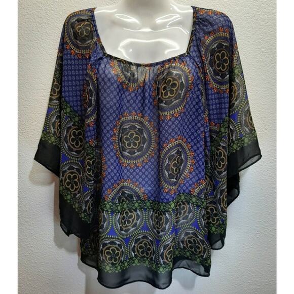 Forever 21 Floral Design Sheer Scarf Top l Size: S/P - Picture 8 of 8